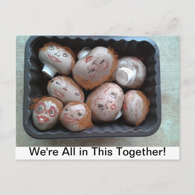 Postcard - We're All in This Together - Mushrooms (Front)