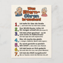 Postcard 'What Parents' Ears Need' 