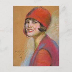 Postcard With Alice Pike Barney Painting