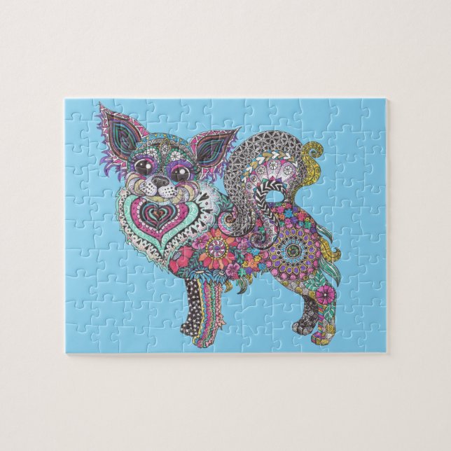 Postcard with Chihuahua design Jigsaw Puzzle (Horizontal)
