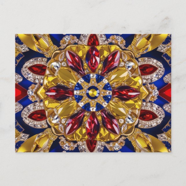 Postcard with Colombia Colours Design (Front)