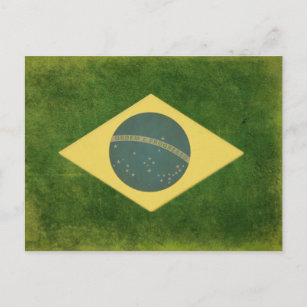 Postcard with Cool Brazilian Flag
