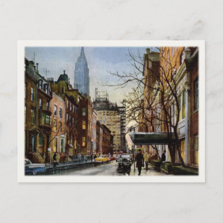 Postcard with Cool Vintage New York Autumn Motive