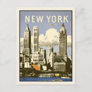 Postcard with Cool Vintage New York Print