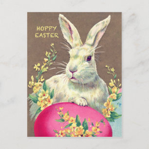 Postcard with Cute Little Easter Bunny