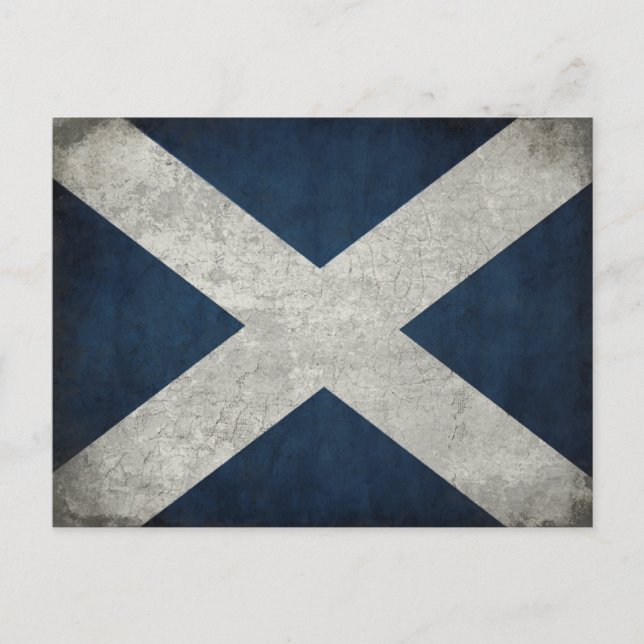 Postcard with Dirty Scottish Flag (Front)
