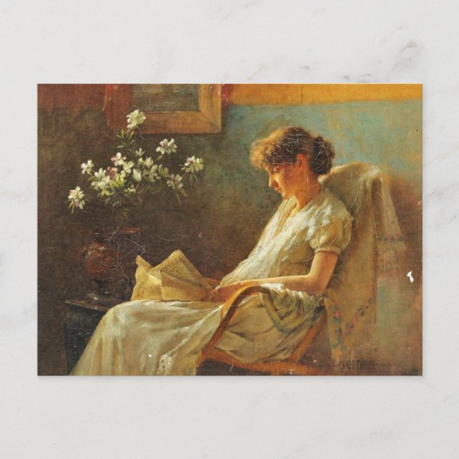 Postcard With Eva Dora Cowdery Painting (Front)