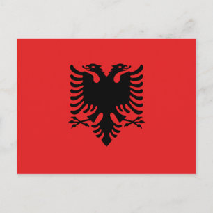 Postcard with Flag of Albania