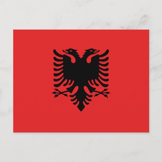 Postcard with Flag of Albania (Front)