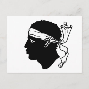 Postcard with Flag of Corsica, France