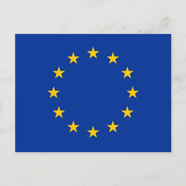 Postcard with Flag of European Union (Front)