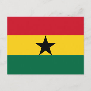 Postcard with Flag of Ghana