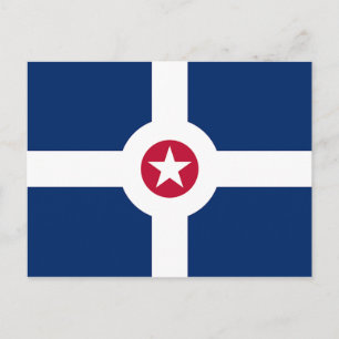 Postcard with Flag of Indianapolis, USA