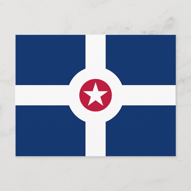 Postcard with Flag of Indianapolis, USA (Front)
