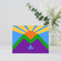Postcard with Flag of Manitou Springs