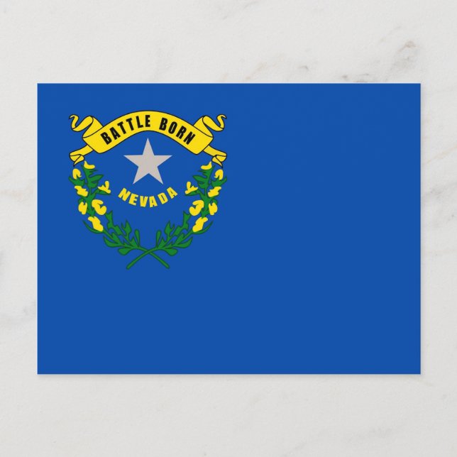 Postcard with Flag of Nevada State - USA (Front)