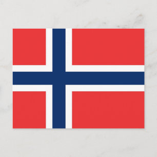 Postcard with Flag of Norway