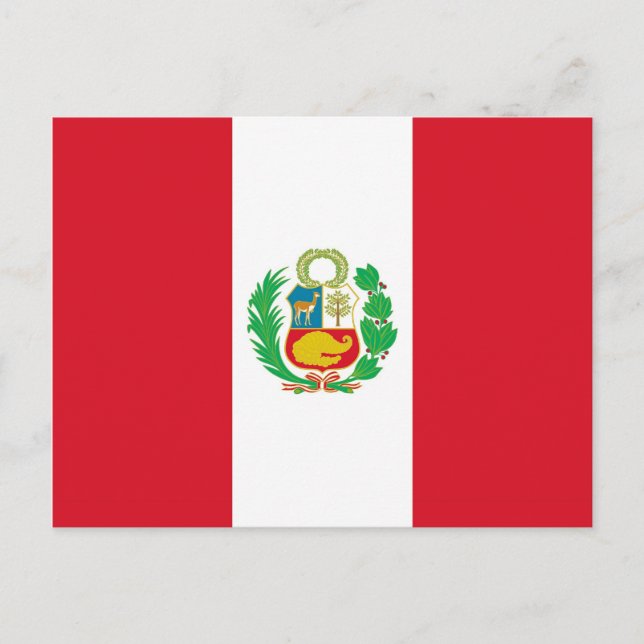 Postcard with Flag of Peru (Front)