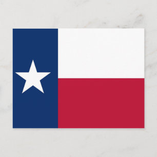 Postcard with Flag of Texas State - USA