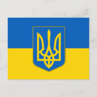Postcard with Flag of Ukraine