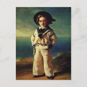 Postcard With Franz Winterhalter Painting