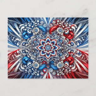 Postcard with French Colours Design