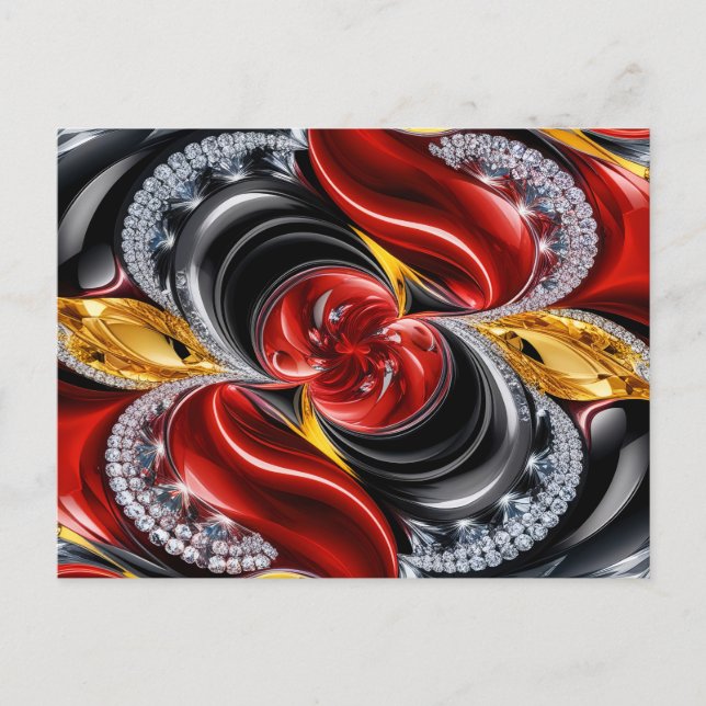 Postcard with Germany Colours Design (Front)