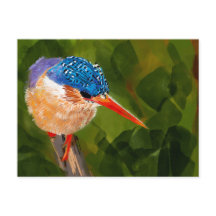 postcard with hand-painted ice