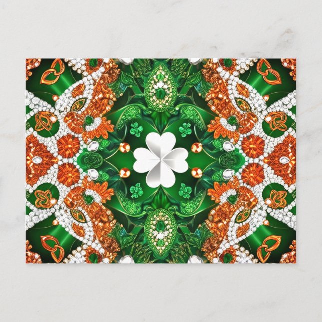 Postcard with Ireland Colours Design (Front)