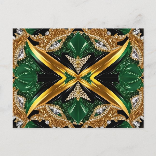 Postcard with Jamaica Colours Design (Front)
