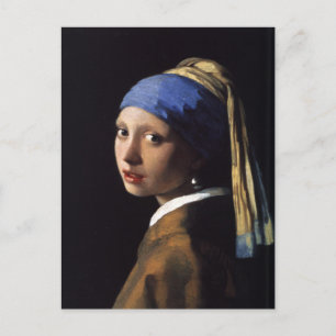Postcard With Johannes Vermeer Painting