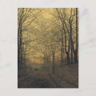 Postcard With John Atkinson Grimshaw Painting