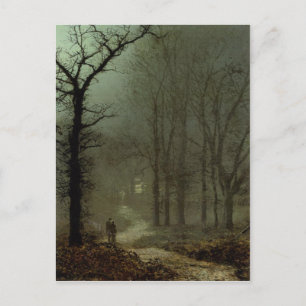 Postcard With John Atkinson Grimshaw Painting