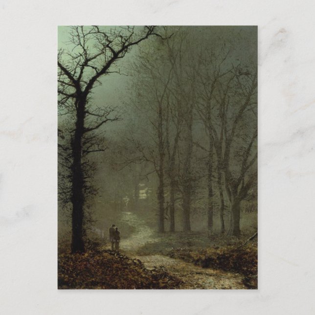 Postcard With John Atkinson Grimshaw Painting (Front)