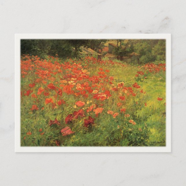Postcard with John Ottis Adams Painting (Front)