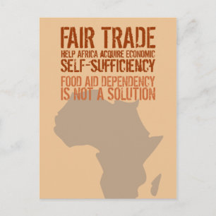 Postcard with original Fair Trade message