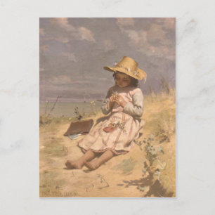 Postcard With Paul Peel Painting