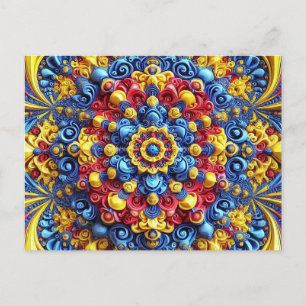 Postcard with Romanian Colours Design