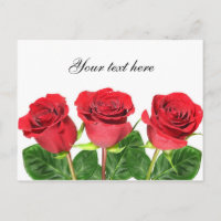 Postcard with roses