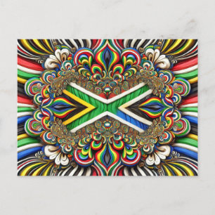 Postcard with South African Colours Design