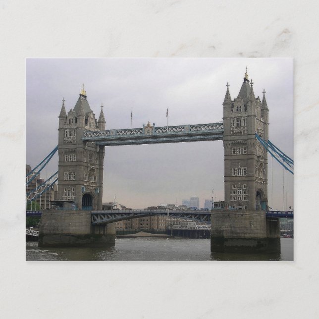 Postcard with Tower Bridge over the Thames River (Front)