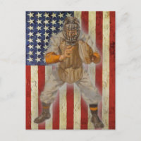 Postcard with Vintage Baseball Greetings