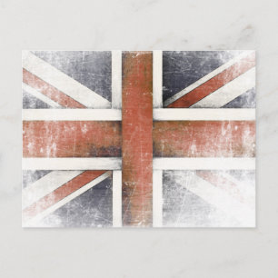 Postcard with Vintage Great Britain Flag