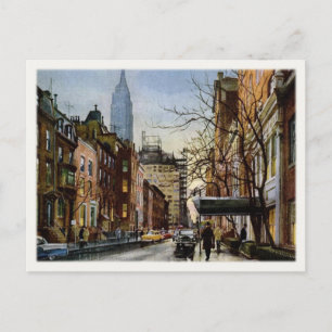 Postcard with Vintage New York Autumn Motive