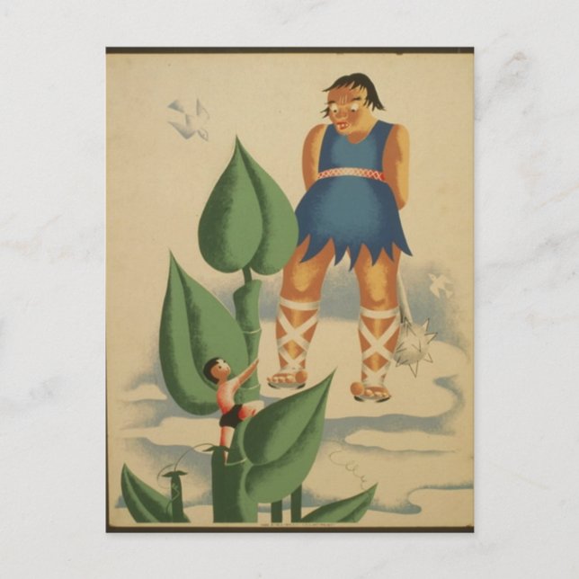 Postcard-WPA-Jack and the Beanstalk Postcard (Front)
