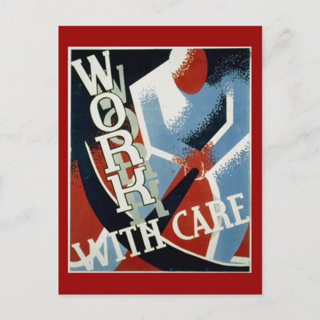 Postcard-WPA-Work with Care Postcard (Front)