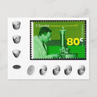 Postcard: Zernike commerative stamp Postcard