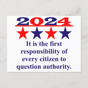 PostcardIt Is The First Responsibility - Political Postcard
