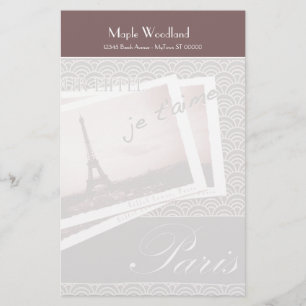 Postcards from Paris Personalized Paper