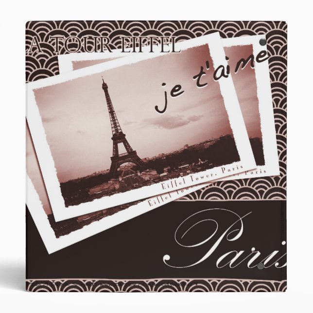 Postcards from Paris Travel Journal 1.5" Binder (Back)
